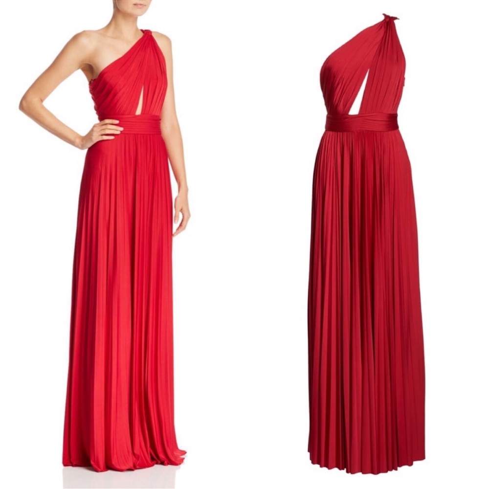 JILL JILL STUART One Shoulder Gown in Ruby Size 2